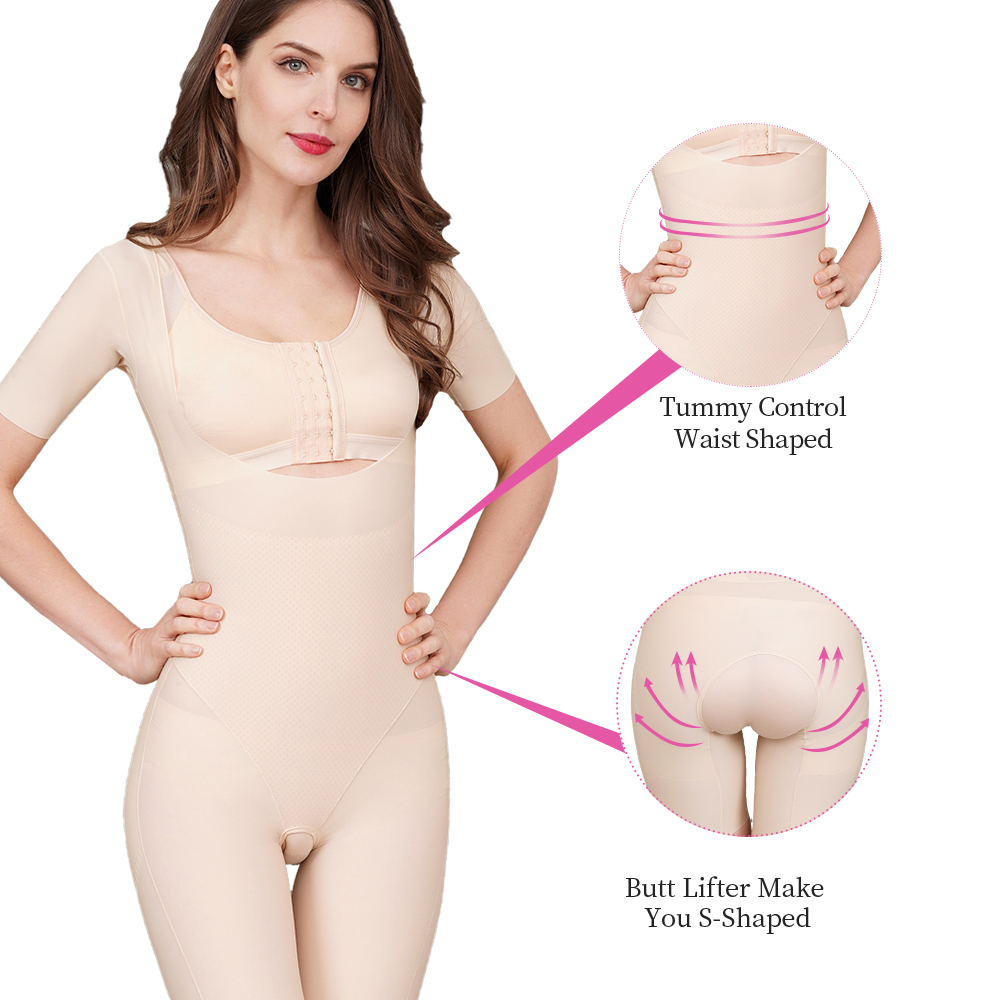 Bbl Sleeveless Hip Butt Lifter Full Body Compression Suit Shapewear Garment Corset Femme Shirt Shaper For Women 04