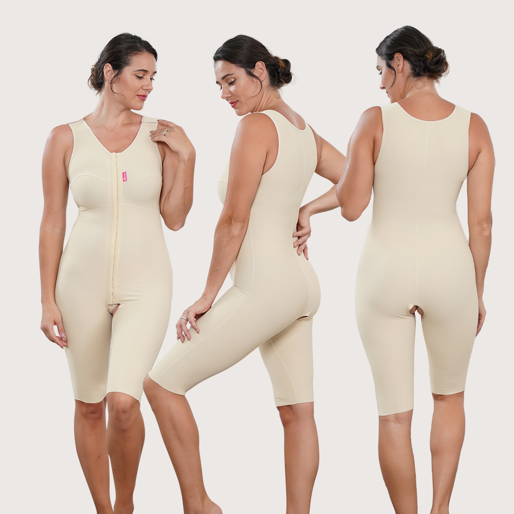 Full Body Liposuction Post Surgery Stage 1 Fajas Compression Shapewear Wholesale Open Crotch Garment Bodysuit For Women 02