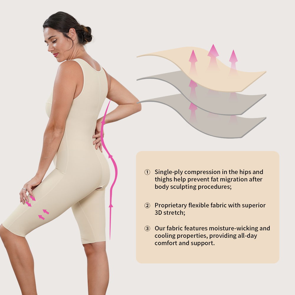 Full Body Liposuction Post Surgery Stage 1 Fajas Compression Shapewear Wholesale Open Crotch Garment Bodysuit For Women 05