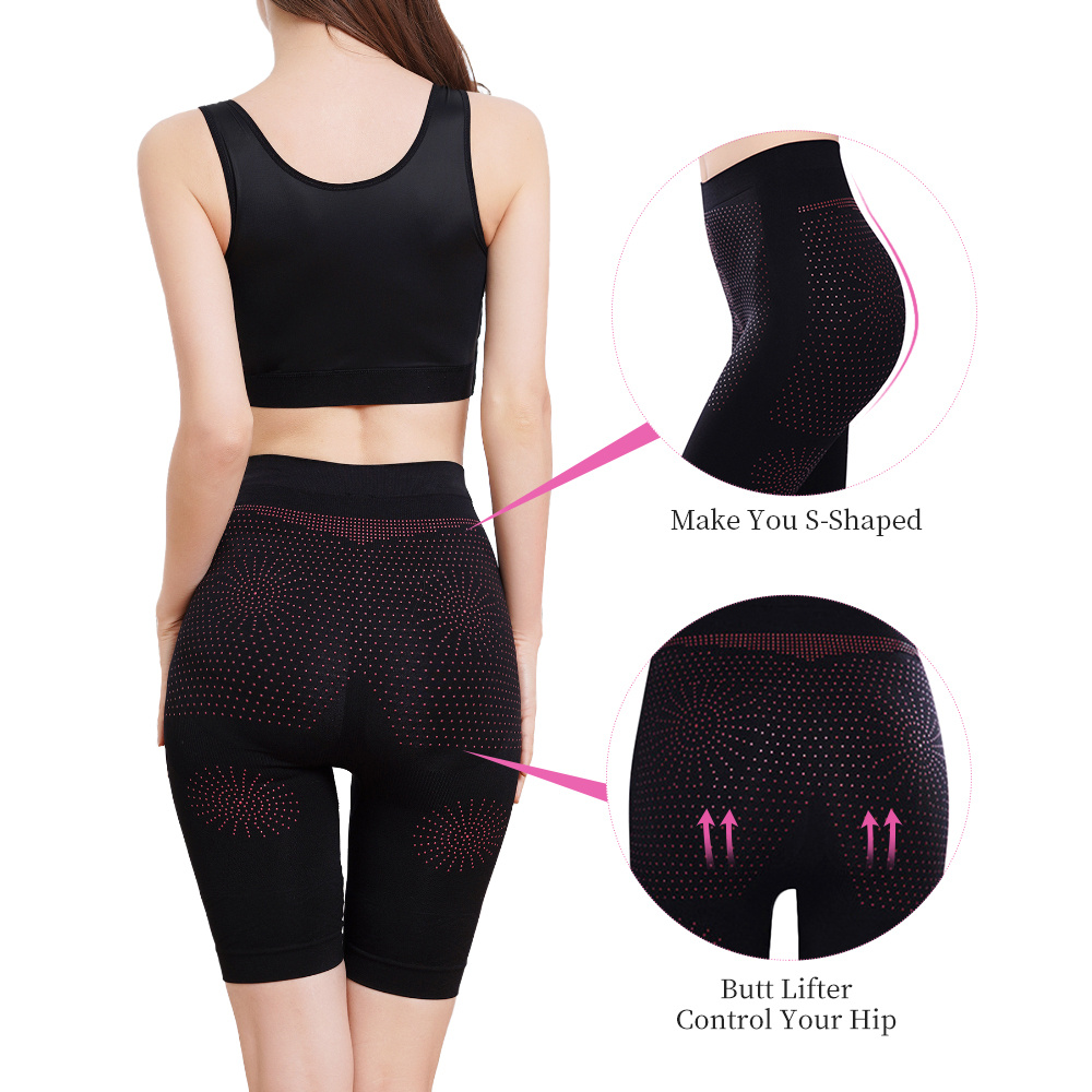 Perfect Body Shaper Shapewear Shorts High Waist Weight Loss Slim Far Infrared Mid Thigh Pants 07