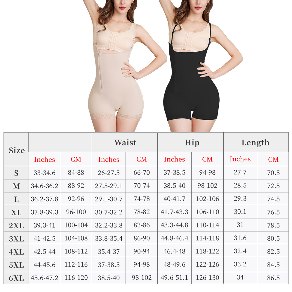 Post Surgical Surgery High Compression Liposuction Garment Faja Full Body Shaper Bodysuit Shapewear For Women 05
