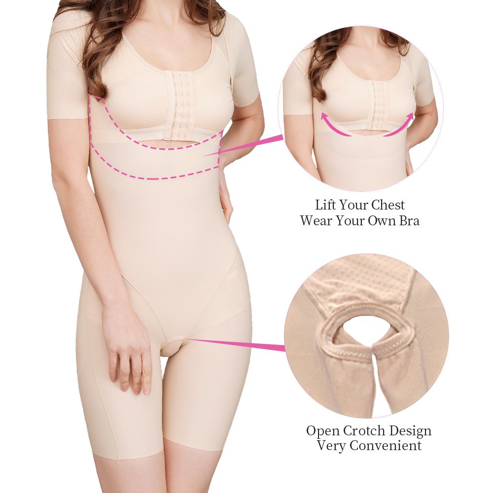 Seamless Nylon Full Body Suit Tummy Control Slimming Push Up Compression Garment Butt Lifter Shaper for Women Lady 02