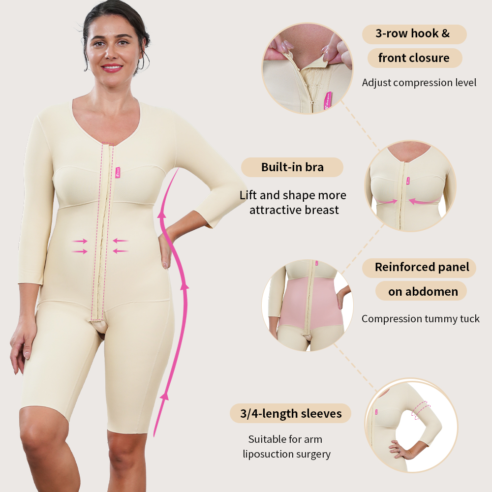 Stage 1 Liposuction Post Surgery Hip Enhancer Padded Shapewear Fajas Colombianas Compression Garment Bodysuit For Women 04