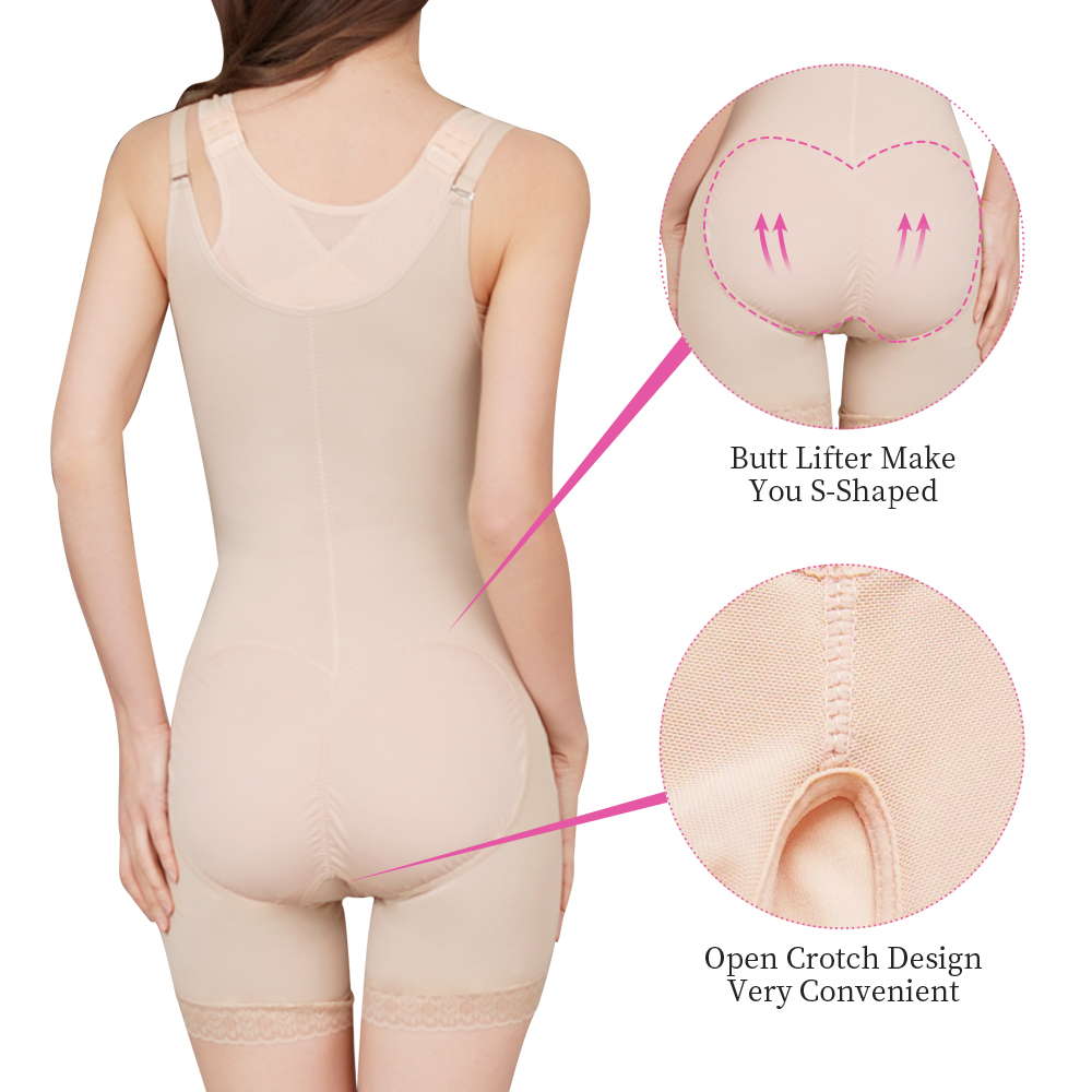Woman Open Crotch Shapers Waist Slimming Hip Enhancer Faja Panty Short Tummy Control Butt Lifter Shapewear Post Op 02