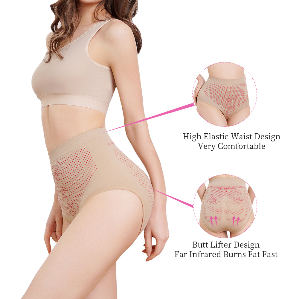 Women Underwear Far Infrared Panties Anti-Cellulite Slimming Corset High Waist Body Shaper Briefs Seamless Panties 03