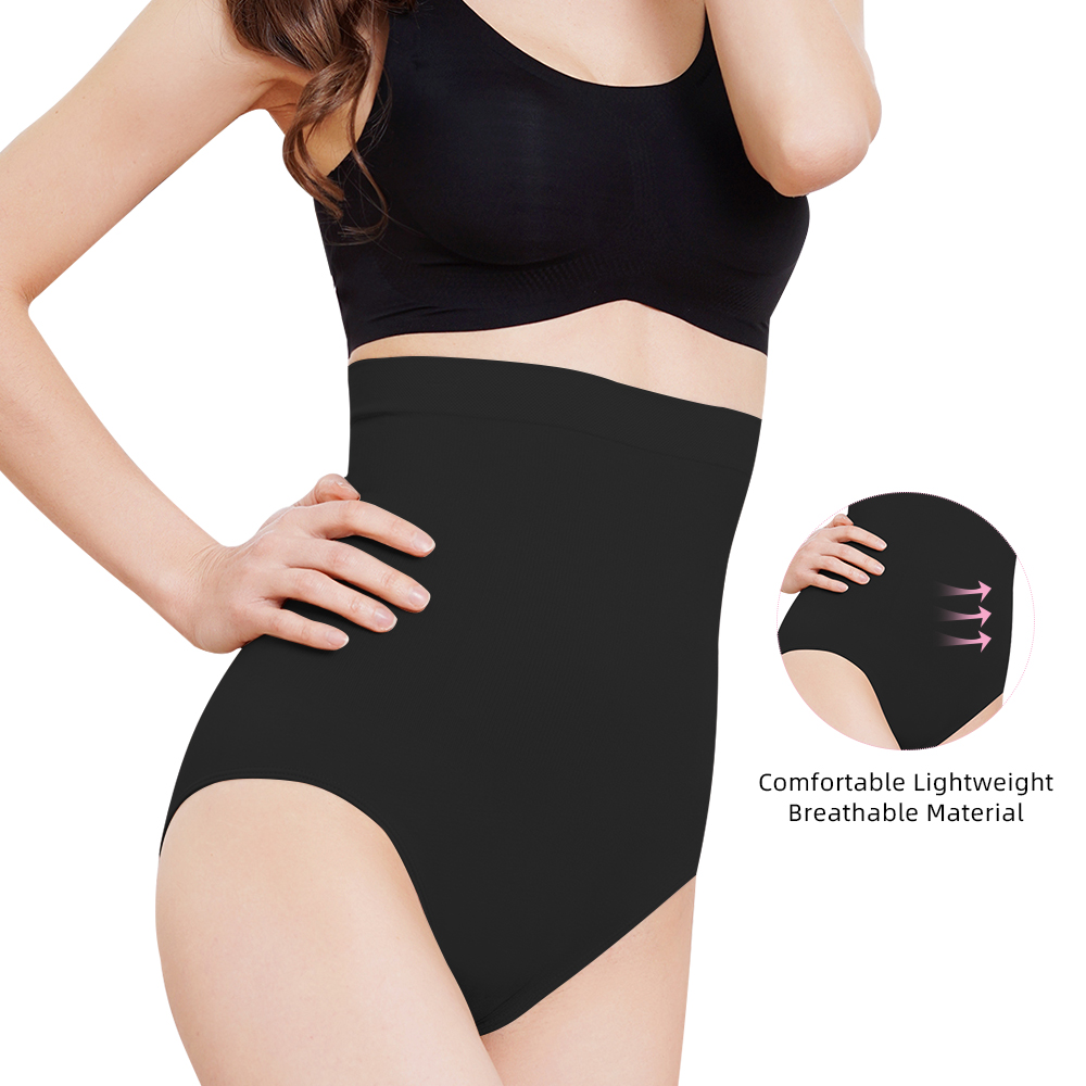 custom logo high quality female low moq ladies seamless mid waist tummy control panties underwear for women 05