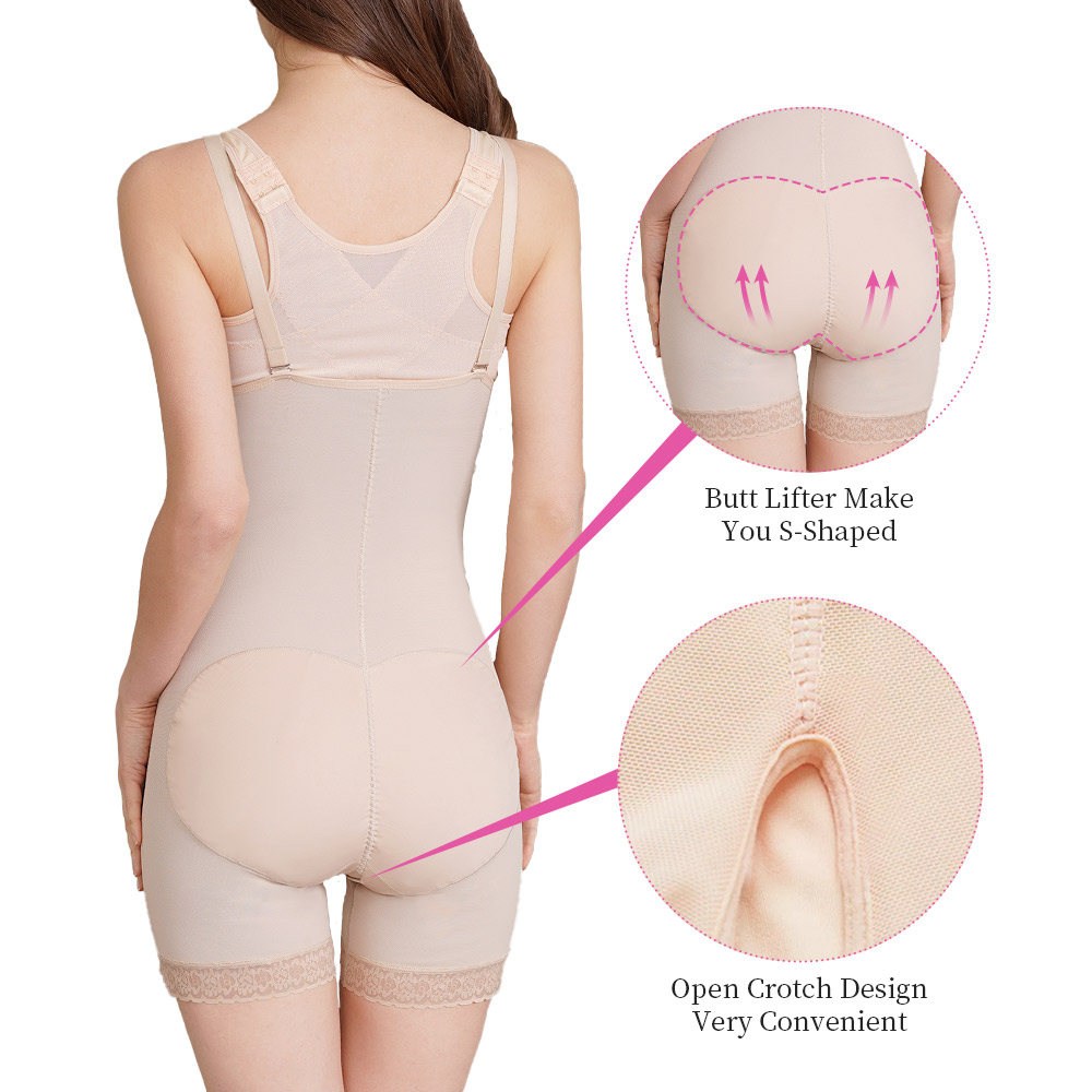 slimming postpartum short corset girdle shaper femme steel bone compression nylon sculpt bodysuit shapewear for women 03