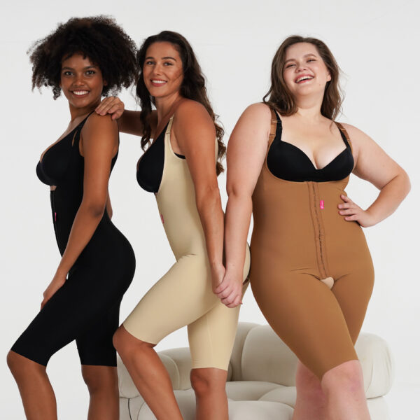 Post-Surgical Shapewear Girdle With High Back - Mid Thigh Length